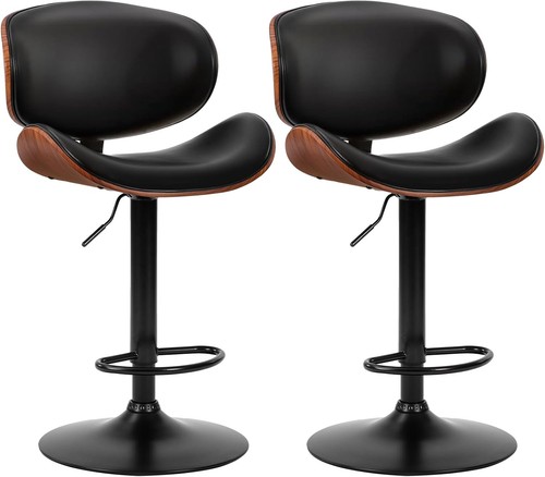 2pcs swivel bar stools - 2pcs, stools,pu