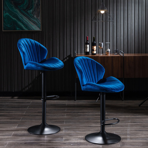Modern blue counter height bar - height,