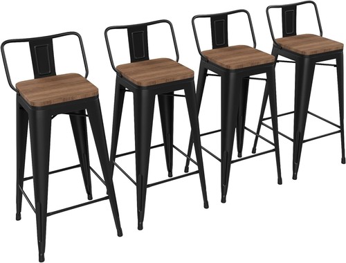 Metal bar stools set - bar,