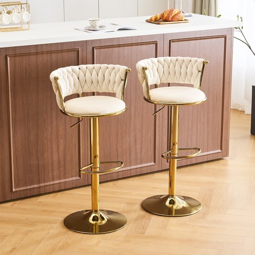 Velvet bar stools set - set, 2
