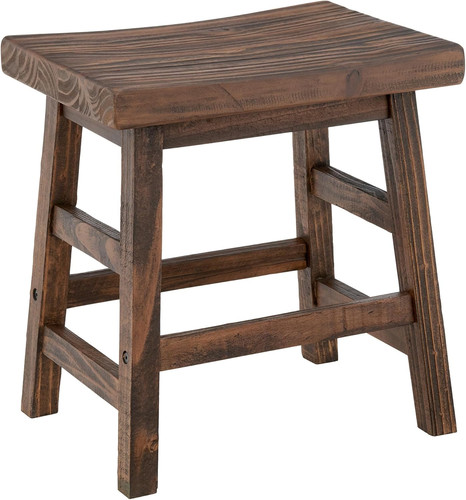 Rustic solid wood saddle - 20",