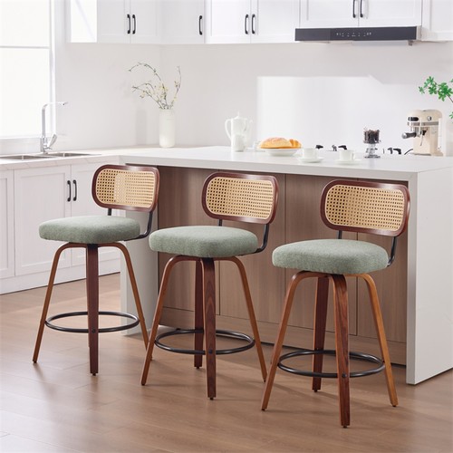 3pcs swivel bar stools - 3pcs, stools,counter