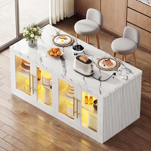 Large kitchen island with - kitchen,
