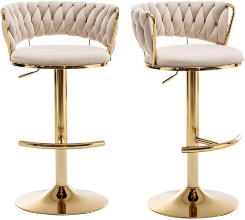 Gold bar stools set 2 - gold, of