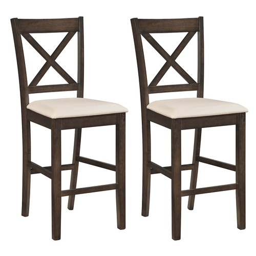 Rubber wood back bar stools - rubber,